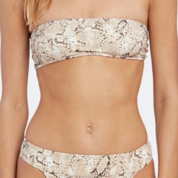 Ellejay Snakeskin Gemma Tie Back Bandeau Top Sz XS NWT - Picture 1 of 8